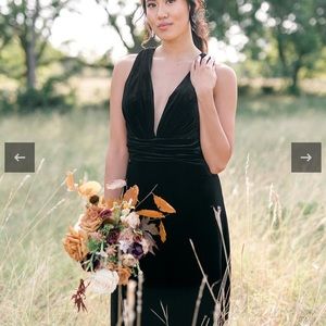 Revelry Black Velvet Dylan Gown